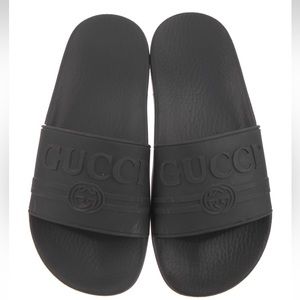 Gucci Rubber Slides Interlocking G Logo